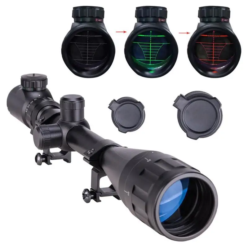 

6-24x50 Aoe Riflescope Adjustable Green Red Dot Hunting Light Tactical Scope Reticle Optical Rifle Scope
