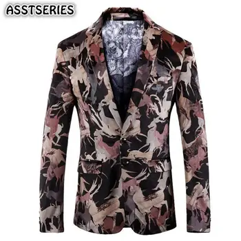 

British Style Blazer Male Fashion Single Breasted Party Wedding Velvet Men Suit Jacket Europe Size Slim Fit Blazers For Man