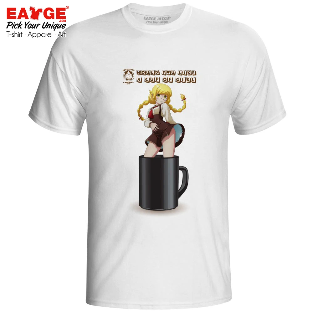

Maid Oshino Shinobu In Your Cup T-shirt Anime Monogatari Funny Novelty Fashion T Shirt Design Casual Active Women Men Top