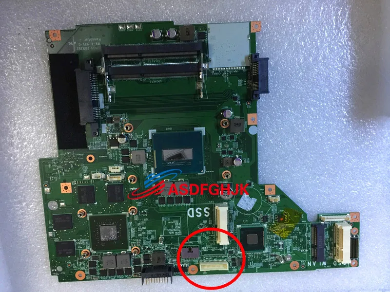 Оригинальная материнская плата для ноутбука MSI GE70 с ЦП и видеокартой ms 17591 rev 1 0 Test