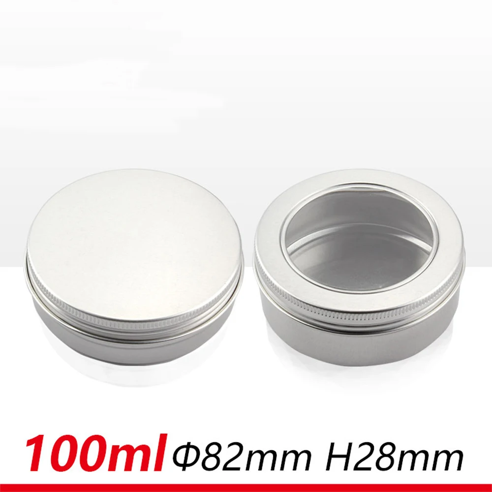 

50PCS/LOT Free shipping 83*28mm aluminum jar Finger Gyro Aluminum Box Packing Spot tinplate box 100ml metal cosmetic container