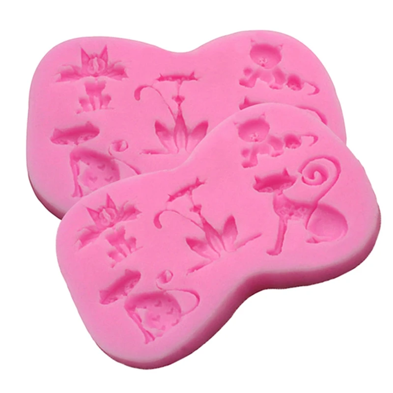 

Beautiful Kitten Cat Silicone Molds Fondant Silicone Cake Moulds Tools Cake Silicone Cooking Tools