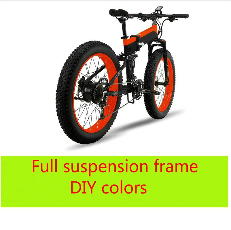 

Kalosse Big tires bikes 24speed M310 electrical Folding snow bike 26*4.0 tires 48V 350W electrical fat bike