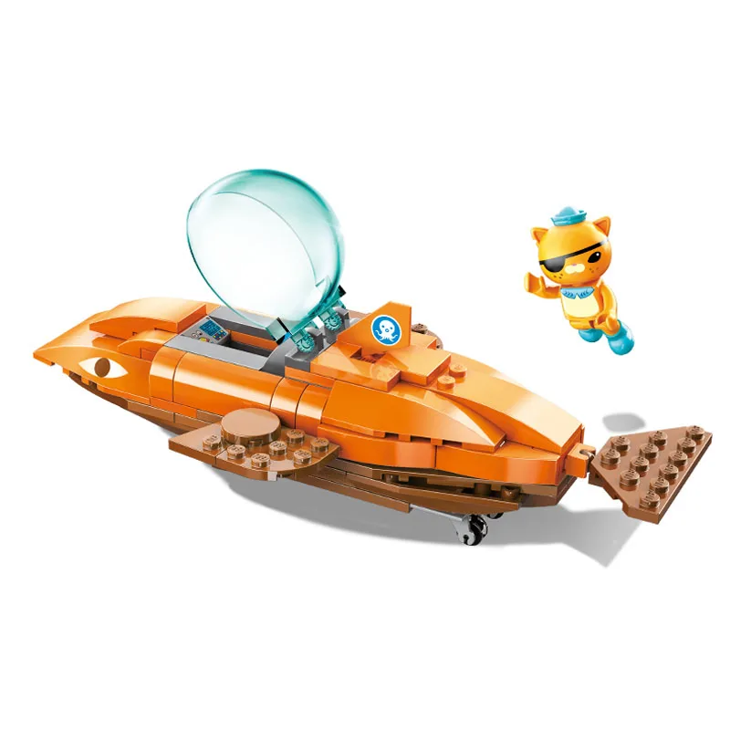 Enlighten Building Block Octonauts GUP-B Тигр Акула автомобиль и kwazii 113 шт. развивающие Кирпичи Игрушка для мальчика подарок-без розничной коробки