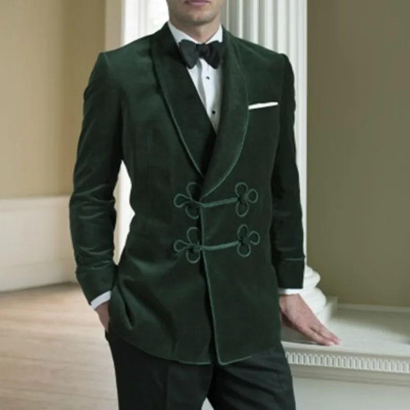 2018-Green-Velvet-suit-smoking-tuxedos-men-classic-suit-Slim-fit-wedding-party-prom-dress-shawl_