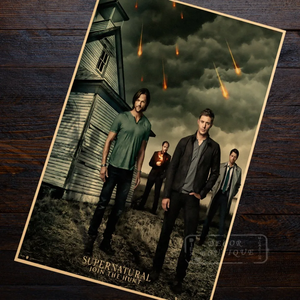 

Join the Hunt Church Supernatural Poster Fantasy TV Vintage Retro Decorative DIY Wall Canvas Stickers Art Home Bar Posters Decor