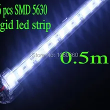 5 комплектов DC 12 В/24 В жесткая СВЕТОДИОДНАЯ лента SMD 5630 50 см светодиодный светильник с алюминиевым корпусом U 0,5 м
