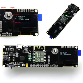 

1pc ESP8266 Development Board WeMos D1 Esp-Wroom-02 Motherboard 0.96" Screen Module 18650 Battery