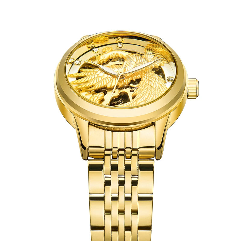 TEVISE Phoenix Women Watches Gold Luminous Automatic Self-Wind Watch Luxury Female Clock Mechanical Ladies Watches Waterproof (6)