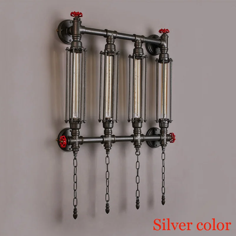  Industry wind amercian style pipe wall lamp vintage E27 light corridor aisle living room restaurant - 32860810647