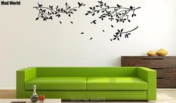 

Mad World-Large Tree Branches Birds Silhouette Wall Art Stickers Wall Decal Home DIY Decoration Removable Decor Wall Stickers
