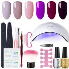 Sexymix 20 шт./лот 16 Вт Светодиодная лампа Гель-лак для нейл-арта набор инструментов 6 цветов Полупостоянный светодиодный Гибридный Гель-лак для ногтей Маникюрные наборы