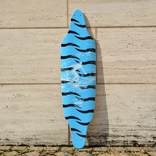 KOSTON pro longboard deck with 8ply canadian maple hot air pressed, fish shape long skateboard decks for cruising