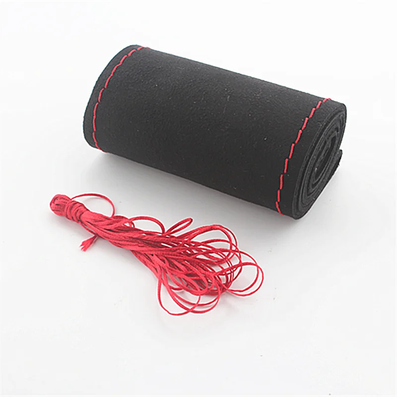 Black with red stitches