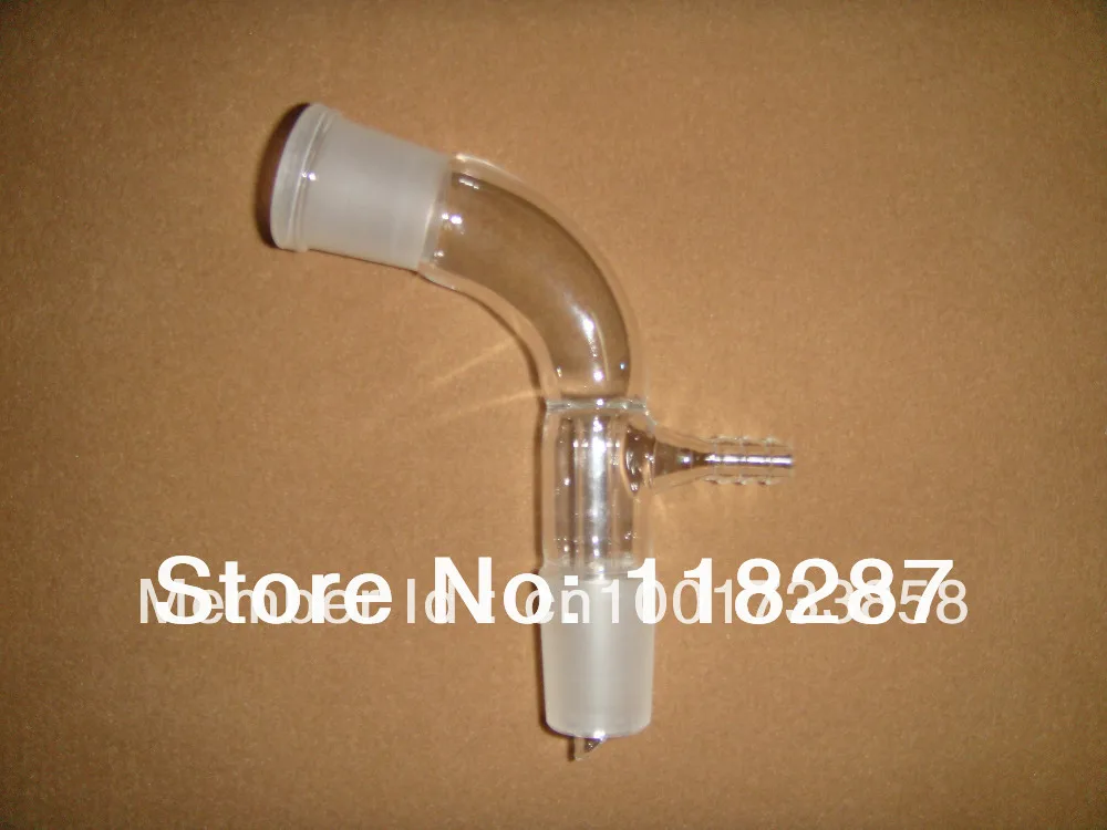 105 bend vacuum take-off adapter,24/29 ground joint,lab glassware,vacuum take-off adapter