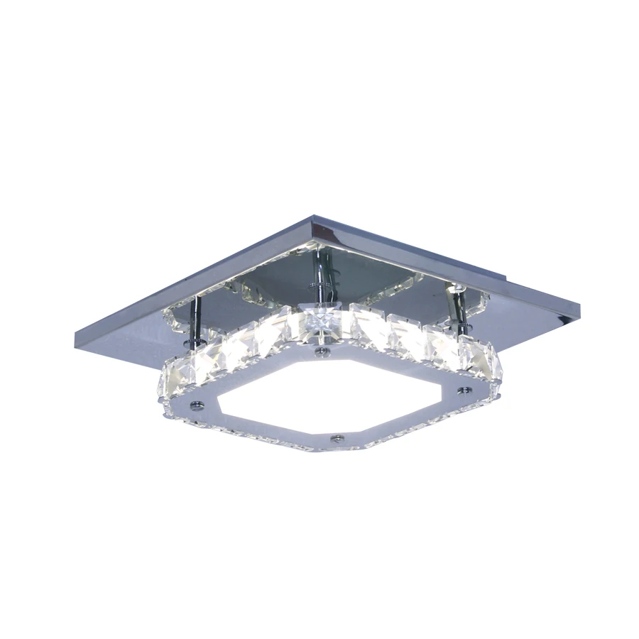 

Ecolight LED Modern Crystal Led Ceiling Light Ceiling Lamp with Crystal Stainless Steel Hallway Led Flush Mount