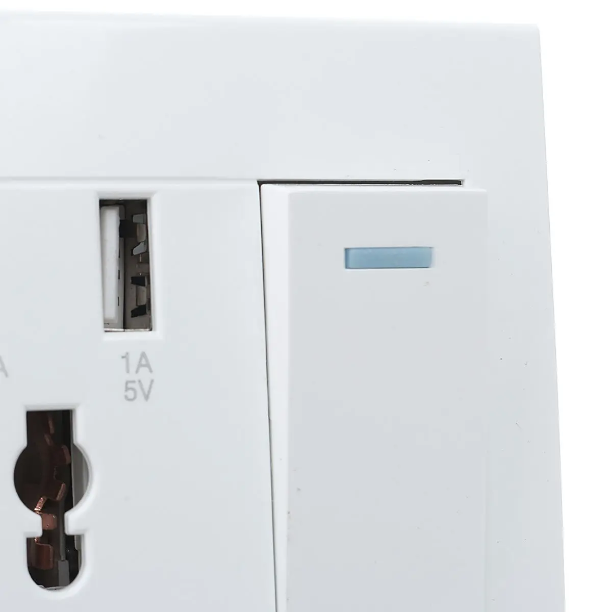 С двумя USB портами Мощность гнездо 10A настенное зарядное устройство переменный ток постоянный ток розетка выключатель адаптера Порты и