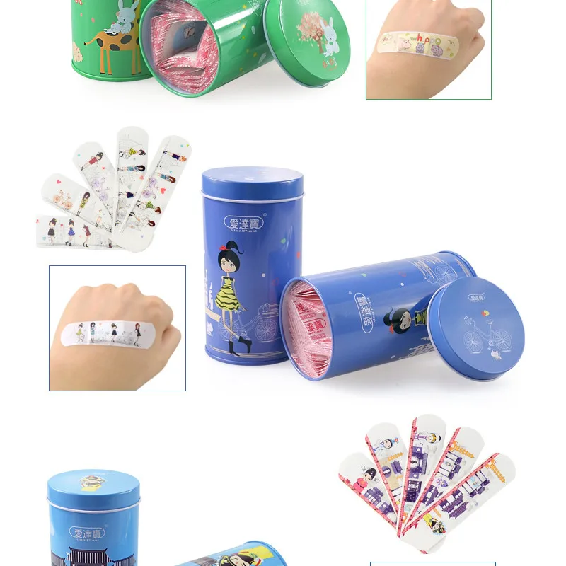 50 Pcsbox Cartoon PE Band Aid Breathable Hemostasis Adhesive Bandages First Aid supplies Band aid for Anti grinding feet (11)