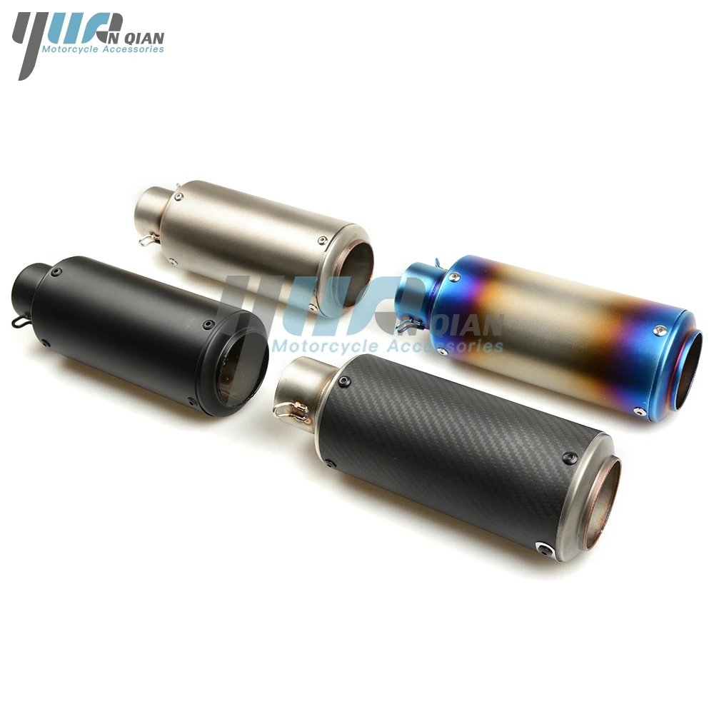 

YUANQIAN Laser Marking 51MM/61MM Motorcycle Exhaust Pipe Eape Carbon Fiber Muffler Pipe For DUCATI 800 900 1000 1100 Monster