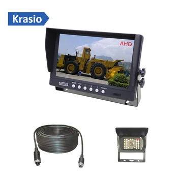 

9 inch AHD LCD Monitor + rear view camera HD 720P + cable for Big Vehicle Backup system truck crane tractor harvester bulldozer