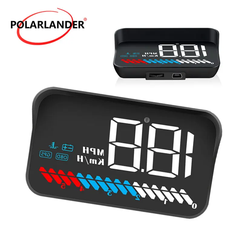 

Hud OBD2 + GPS For All Car Overspeed Warning System M7 Windshield Projector Light Sensor Car Accesories Head Up Display
