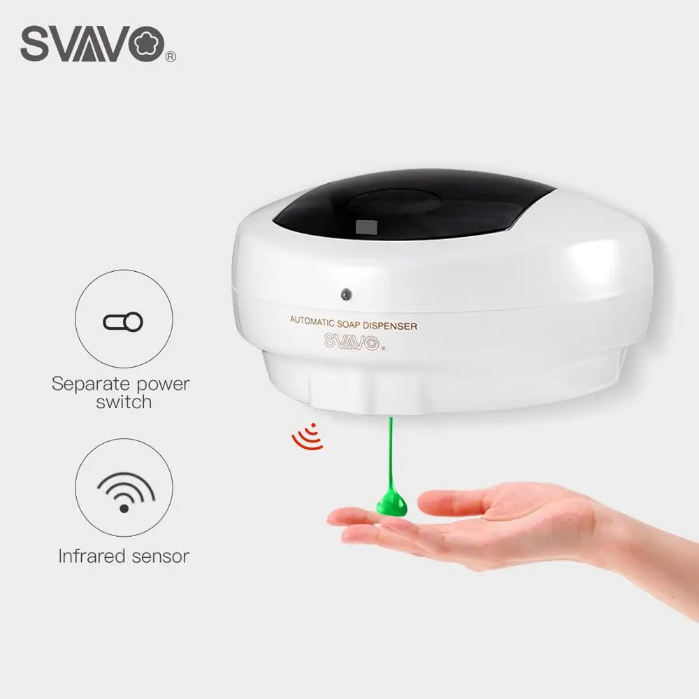 Billig Wand Montiert 600Ml ABS Automatische Flüssigkeit Seife Dispenser Bad Zubehör Smart Sensor Touchless Seife Spender für Hotel