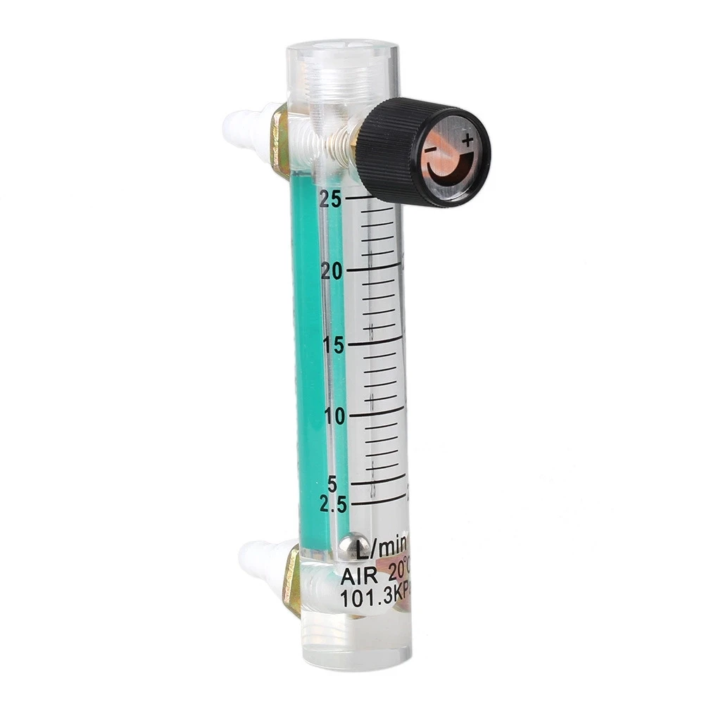 122mm Height LZM 6 Oxygen Flow Meter 2.5 25 LPM for Measuring Oxygen