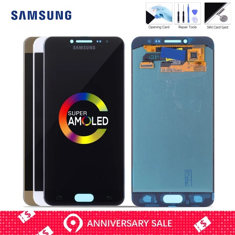

Original 5.2'' Super AMOLED LCD for SAMSUNG Galaxy C5 LCD Display C5000 LCD Touch Screen Digitizer Replacement Parts