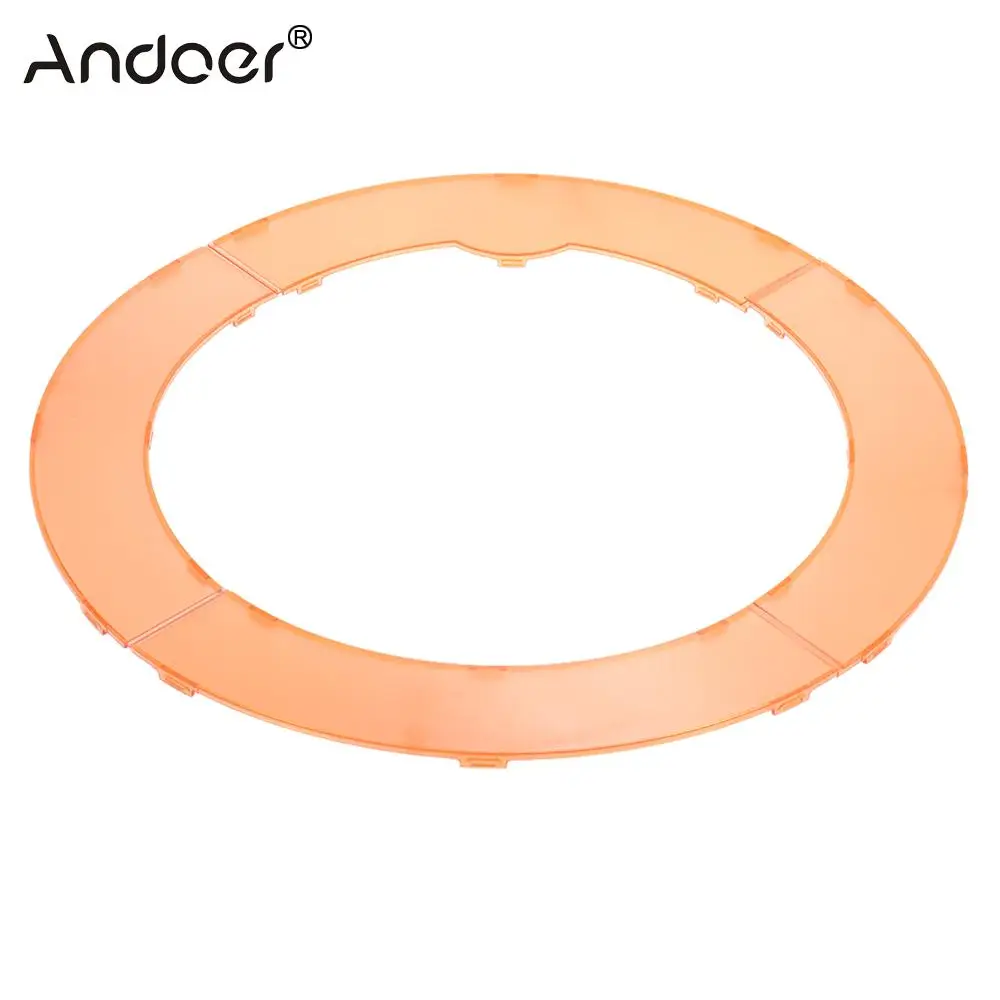 

Andoer Orange Flash Speedlite Light Kit Color Filter for Neewer 600W5500K Ring Flash Light Andoer LA-650B LA-650D FA-75D FA-75C