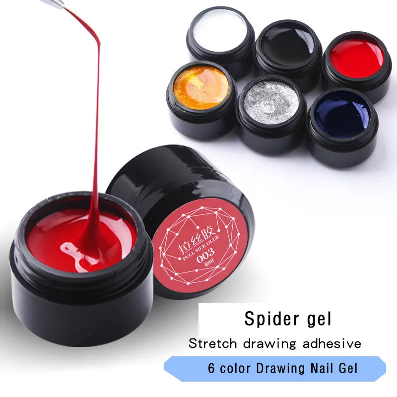 

8ml Nail Spider Gel Web Painting Creative Nail Art UV Gel Wire Drawing Elasticity Point Line Soak Off Gel Spider Varnish