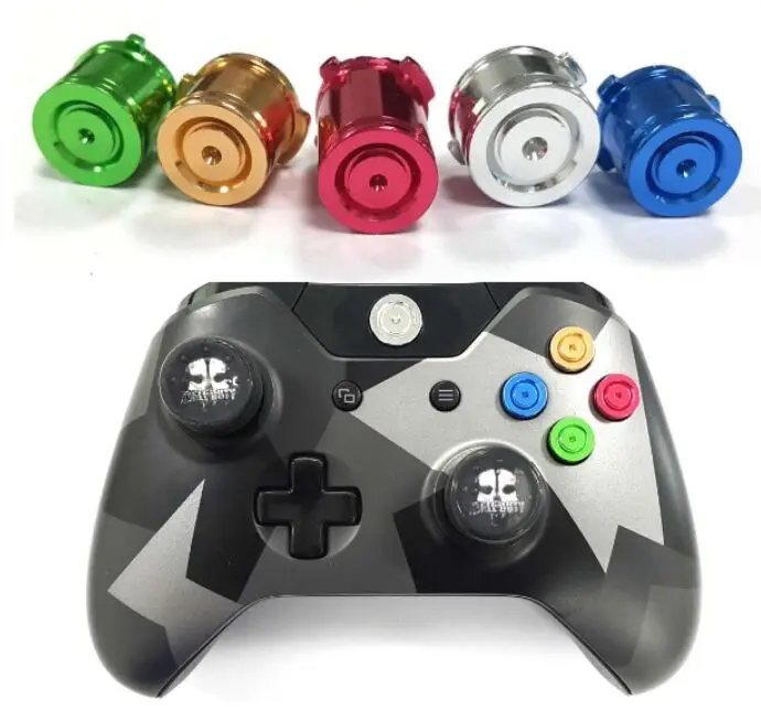 

ABXY&Guide Chrome Aluminum Metal Colorful Bullet Custom Buttons For Xbox One Slim/ONE Elite/ONE X Game Controller Accessories