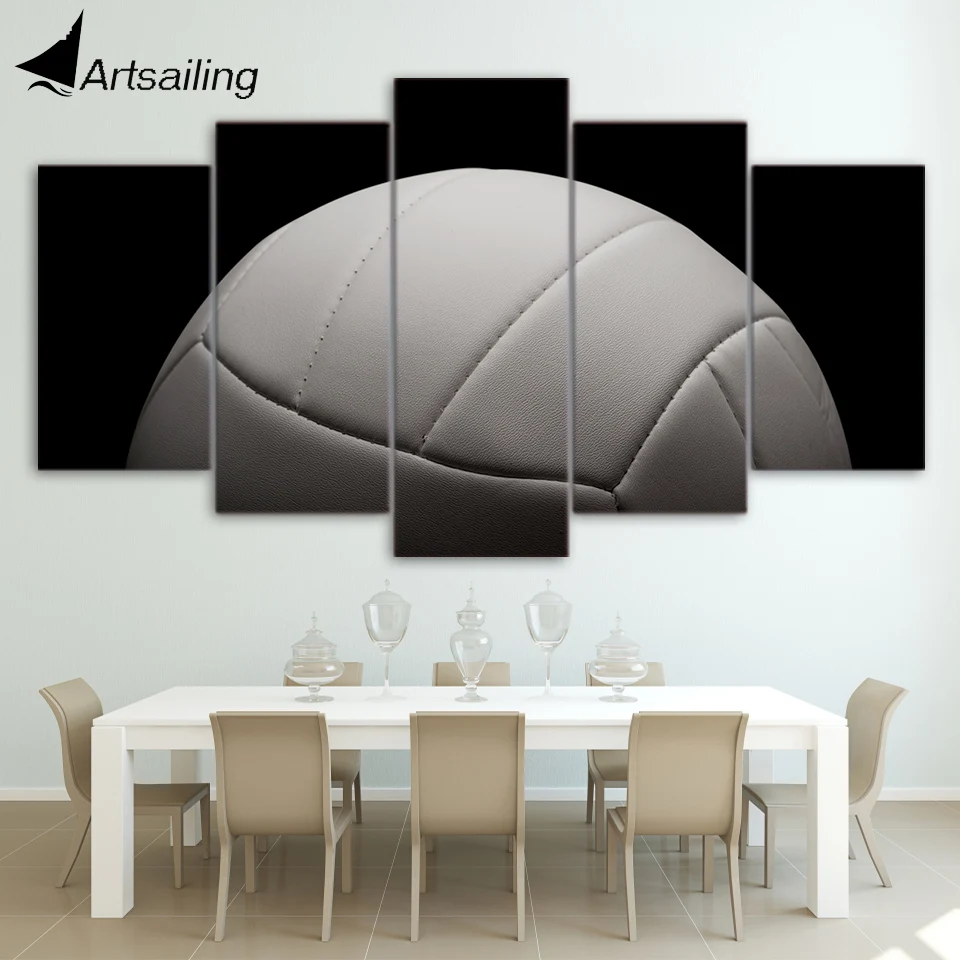 Hd Gedruckt 5 St Ck Leinwand Kunst Wei Volleyball Malerei Hd Gedruckt 5 St Ck Leinwand Kunst Wei Volleyball Malerei