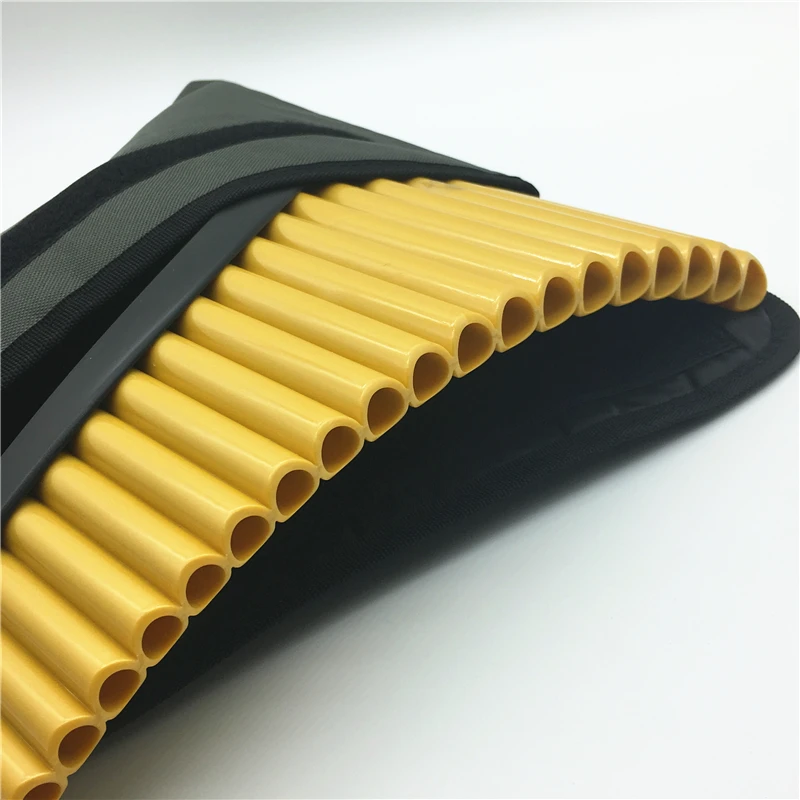 Online Hohe Qualität 22 Rohre PanFlute mit Basis G Schlüssel ABS Kunststoff Rumänien Pan flöte Musik Instrument Tunable Panflöte Flauta Großhandel
