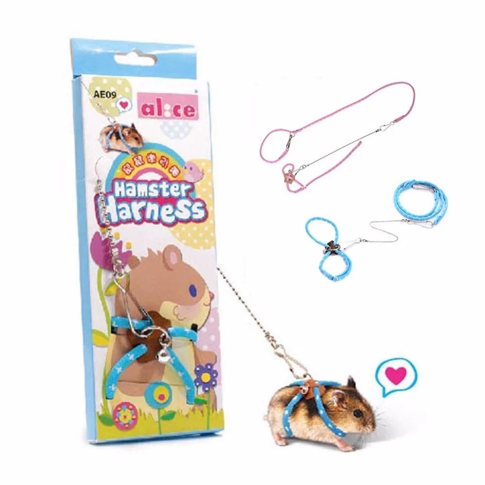 

Adjustable Nylon Harness Vest and Leash Set Lead for Pet Dwarf Hamster Gerbil Rat Mouse Ferret Chinchilla Ferret Squirrel Small