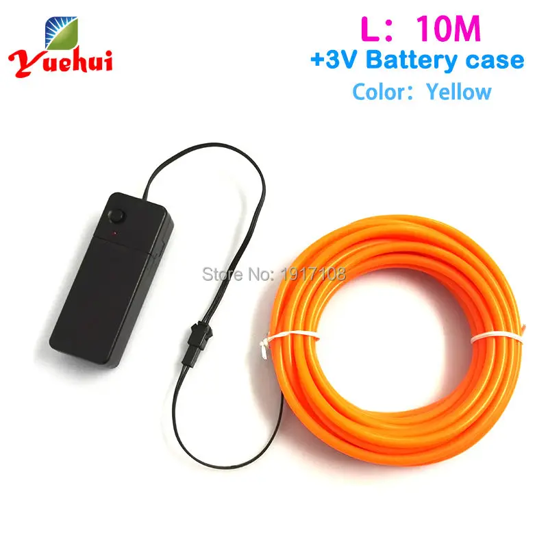 

5.0mm 10Meters High quality 10 Colors available Energy saving EL wire set Neon Thread DC-3V For Wedding decoration