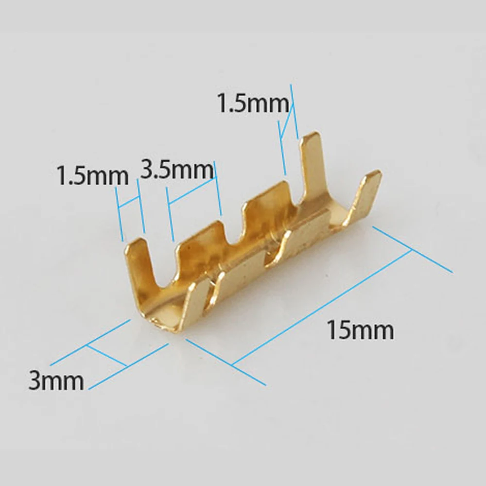 

100pcs Gold U-shaped Brass Buckle Terminal Docking Connector Line Pressing Button Can be used when the line is not long enough