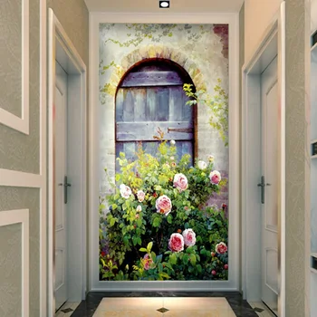 

Custom Size Photo 3D Arched door mural living room bedroom TV bathroom background wall sofa lobby coffee house wallpaper mural