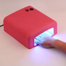 1set Professional 36w EU Plug UV Lamp 220v Gel Curing Nail Art Light Timer Dryer with 4pcs 365nm Bulb