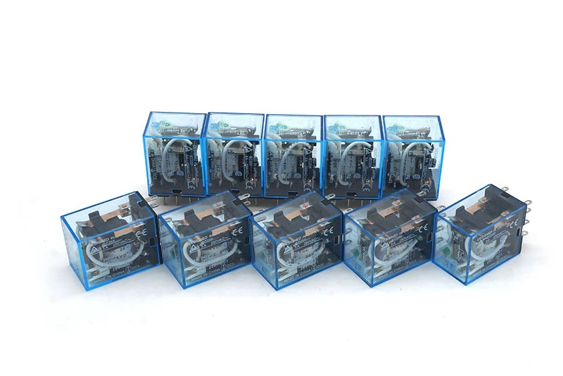 10 шт MY2N-J DC12V 24 V AC110V 220 V 8 Pin катушка реле общие DPDT микро-мини-электромагнитное реле коммутатора