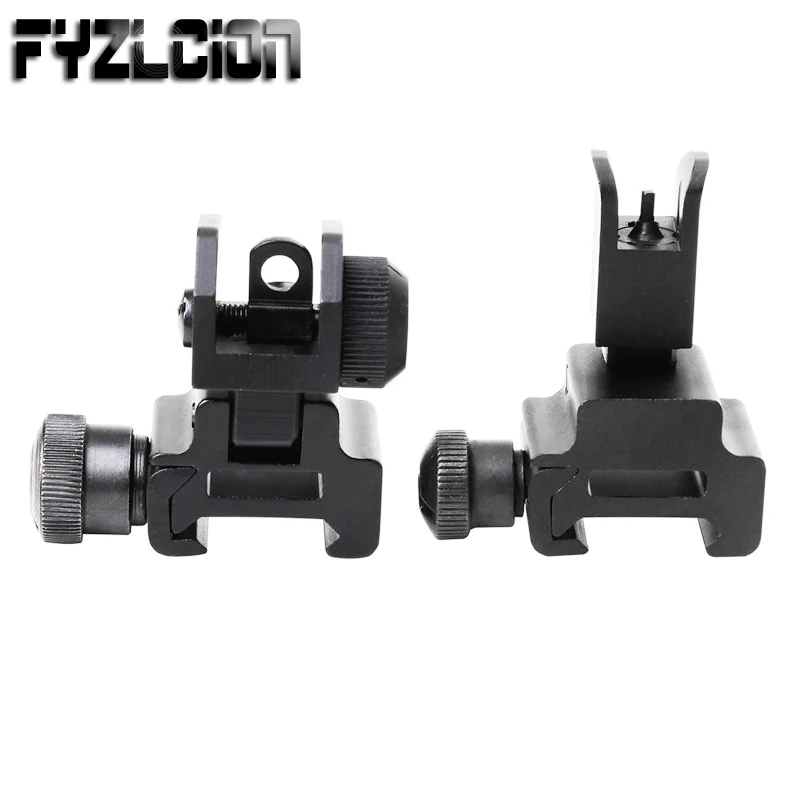 

Tactical Hunting Accessories Ar 15 Flip Front and Rear Views Quick Transition Aluminum Rifle Outdoor Camping
