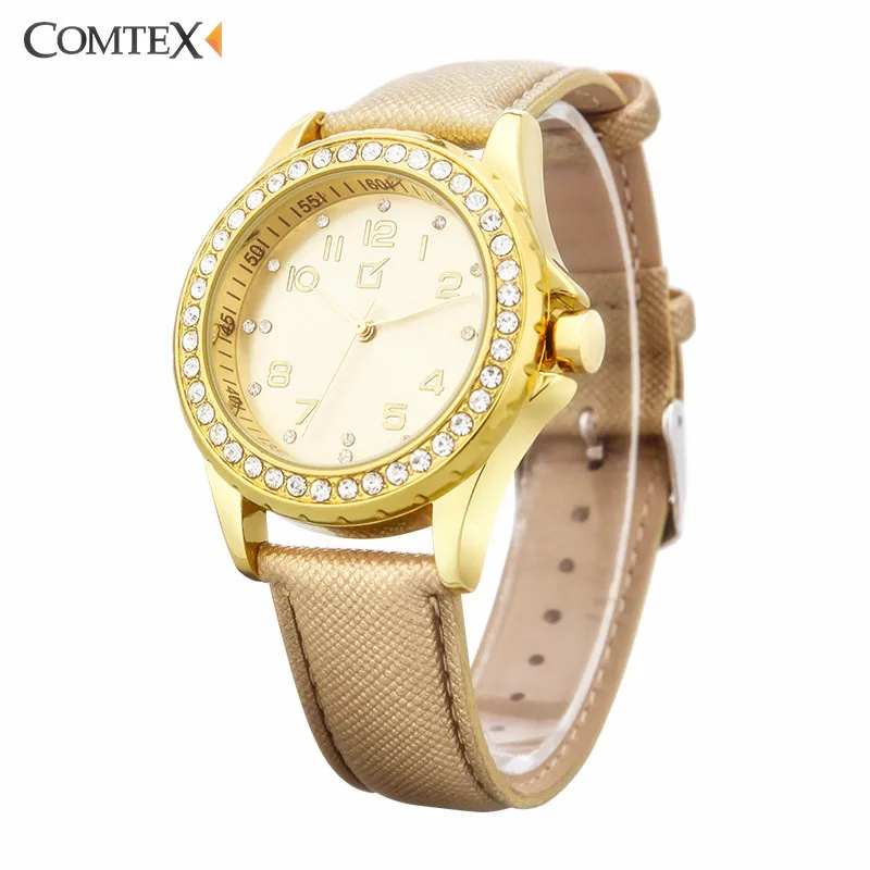 

COMTEX Women Watches Luxury Brand Design Fashion Watch 2017 Hot sale Casual Analog Quartz Waterproof Wristwatch For Ladies Gift