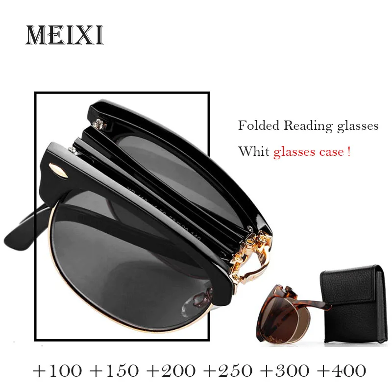 

Boxed Folding eyebrows sunglasses, unisex Hyperopia, old-fashioned sunglasses, functional glasses with Diopter reading glasses