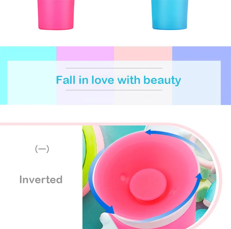 Детские чашки малыша питьевой 360 градусов чудо обучение чашки безопасный разлива дети учатся пить учебная Детская Бутылочка Кормление с