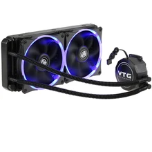 VTG240 Flüssigkeit Gefrierschrank Wasser Flüssigkeit Kühlsystem CPU Kühler Flüssigkeit Dynamische Lager 120mm Dual Fans mit Blauem LED-Licht