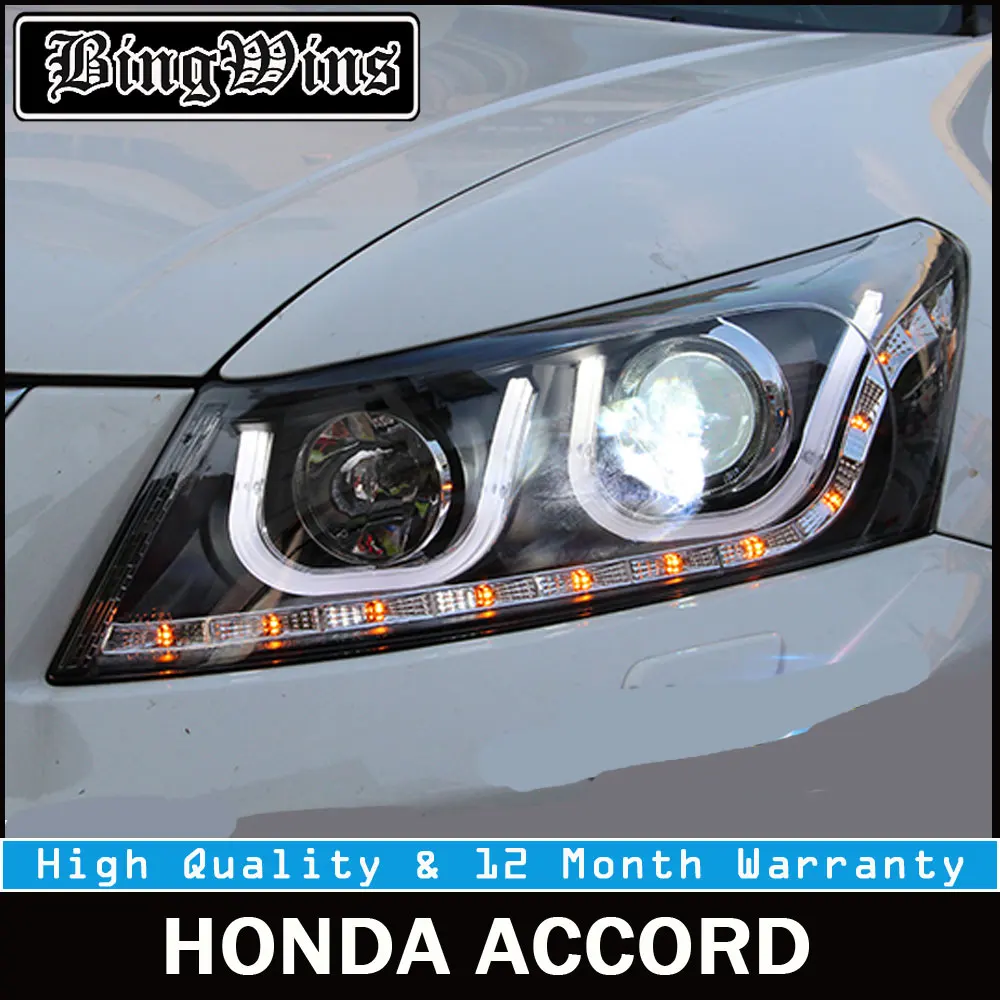 Car styling For Honda Accord Led Headlights 2008 2012 Head Lamp U Angel