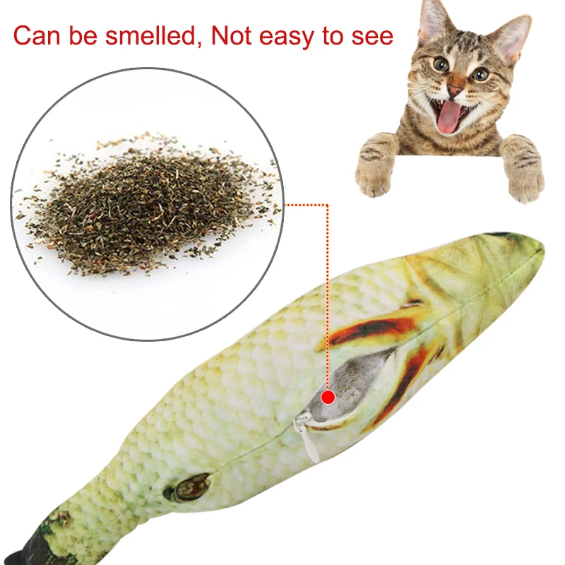 

1PC Pet Cat Toy Fish Shape Toys For Cat Favor Fish Cat Supplies Mint Stuffed Scratch Board Scratching for Pet ball Product 35