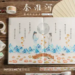 1 шт./1 лот Васи клейкой ленты Qinhuai River древний стиль декоративные клей Скрапбукинг DIY Бумага японский наклейки 5 м/7 м
