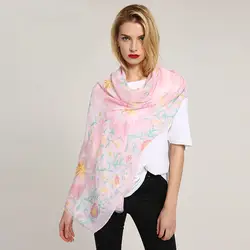 2018 Лидер продаж Для женщин Цветочный принт бахромой шарфы платки цветок хлопка Глушитель Обёрточная бумага хиджаб 6 Цвет 10 шт./лот