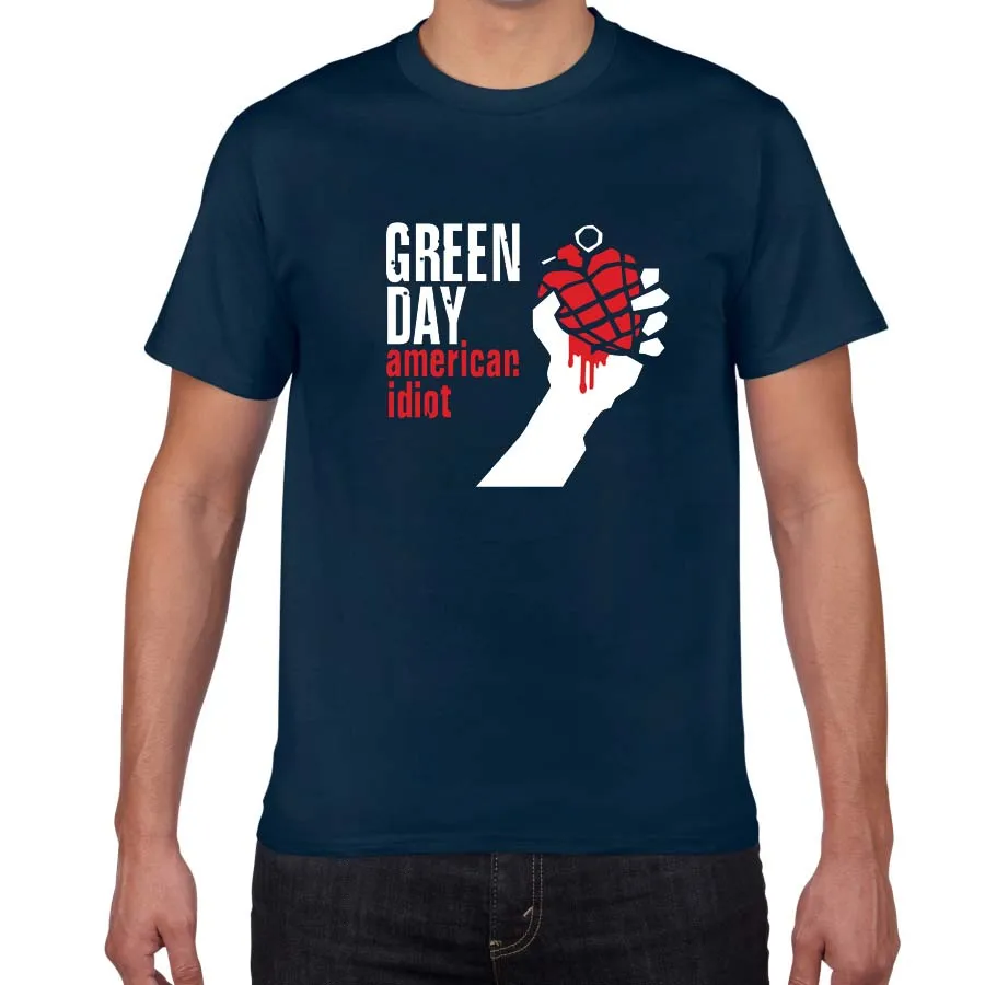 Новинка, летняя известная группа, зеленая футболка для мужчин, хлопок, свободные топы и футболки для мужчин, рок, хип-хоп, уличная одежда, мужская одежда, pok - Цвет: purplish blue
