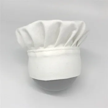 

White Baby Cook Hat Newborn Photography Props Chef Style Cap Baby Photography Clothing Costume Baby Photo Props Accessories